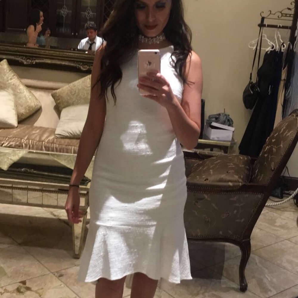 White mermaid style dress